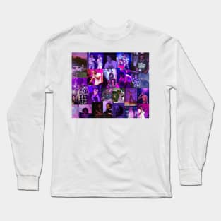 purple rap collage Long Sleeve T-Shirt